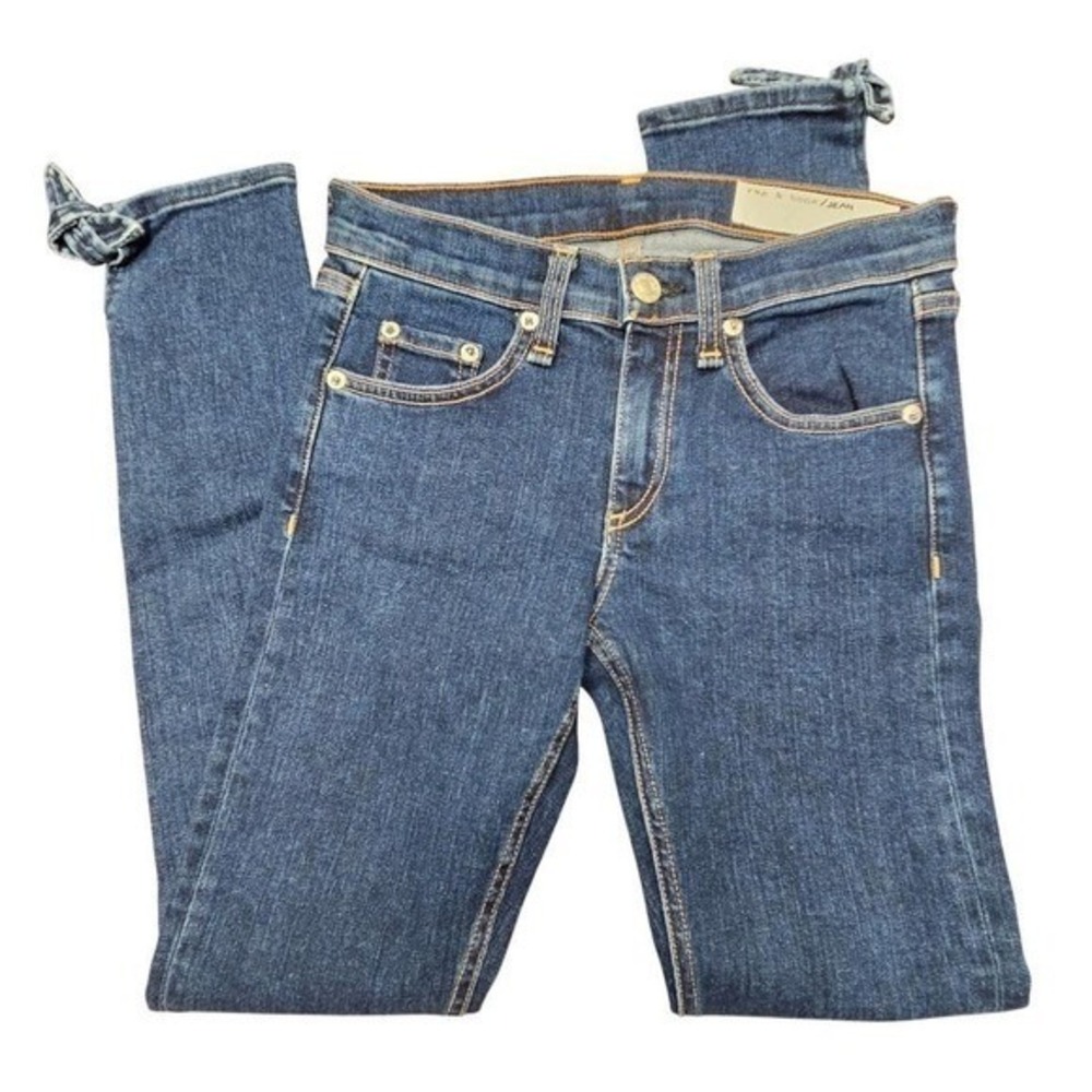 Rag & Bone JEAN Skinny Jeans Womens 24 Blue Paz Knot Indie Sleaze Ankle Tie